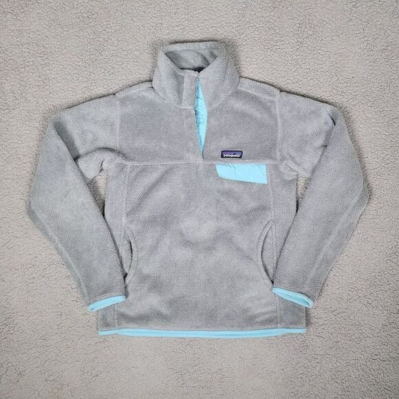 Patagonia Jackets & Blazers - Patagonia Jacket Womens Small Gray Blue Re-Tool Snap-T Pullover Fleece 25442